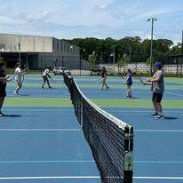 tennis with shot of net