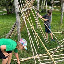 building with sticks