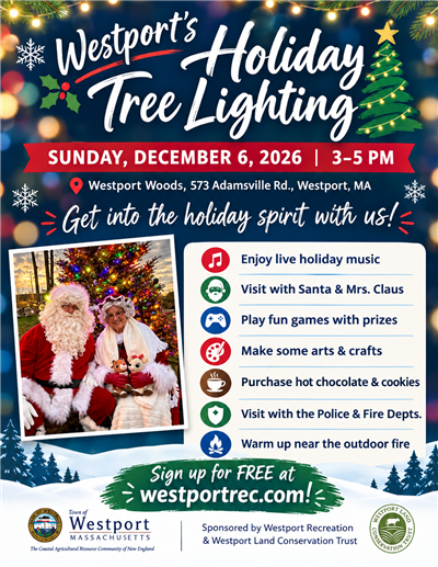 flyer for holiday tree lighting 2026
