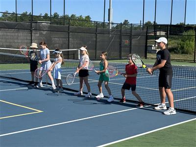 tennis, at net