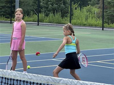 tennis, hit at net