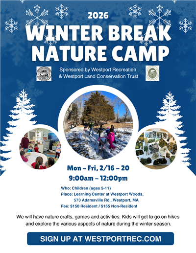 Winter Break Nature Camp flyer 2026